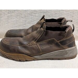 CAROLINA Mens Slip On Composite Toe Work Shoes Brown Leather Size 13 2E